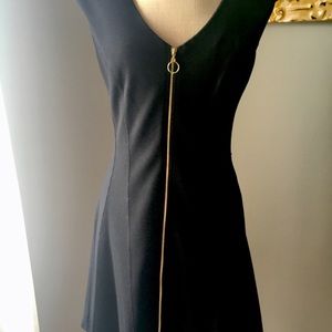 Zipper black dress